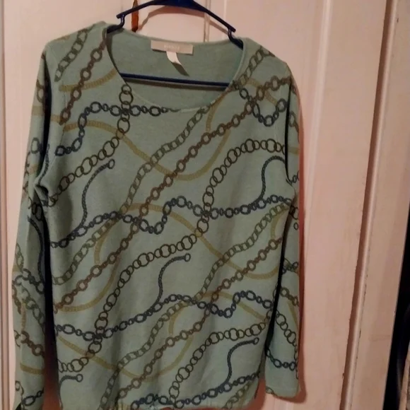 Bianca Spender | Sweaters | Bianca Sage Green With Chain Accents Size Small  | Poshmark